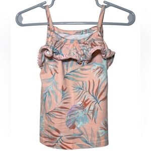 Oshkosh Toddler Girls Two Piece Set Palm Print Tank and Shorts Size 18 Months